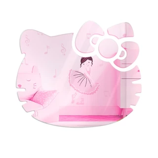 Espelho Acrilico Hello Kit Gato Gatinha 50cm