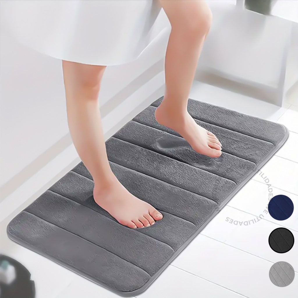 Tapete Banheiro Soft Colmeia Antiderrapante Sala e Quarto com Diversas Cores 40cm x 60cm