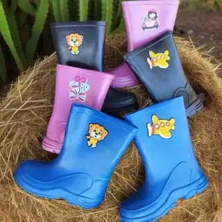 bota infantil menina galocha emborrachada figurinhas infantil