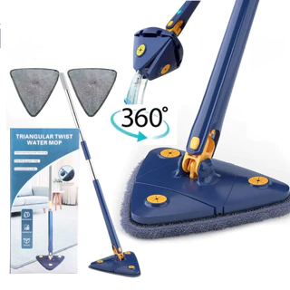 Esfregão Mop Triangulo Ajustável Giratório 360° Multiuso 2 Refil Rodo de Limpeza