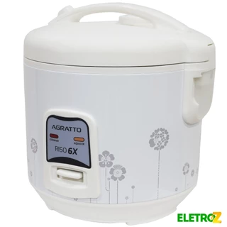 Panela De Arroz Elétrica Riso PA6X Branco Agratto 127v/ 220v em Oferta na Shopee