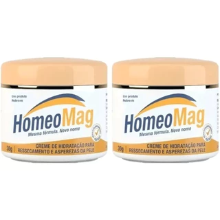 Kit 2x Creme Hidratante Homeomag Pés Rachados Cotovelos Ressecados Pele Tatuada Diabéticos Psoríase