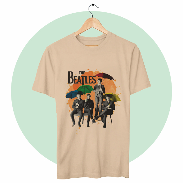 Camiseta Unissex The Beatles Poliéster