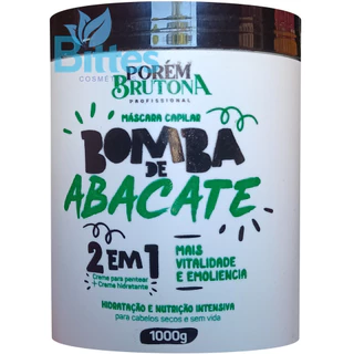 Máscara Bomba De Abacate Brutona 2 em 1 Creme de Pentear + creme hidratante 1kg