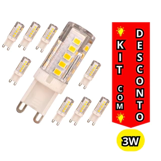 Kit Lampada Led Halopin G9 3W Bivolt para Lustre e Arandelas