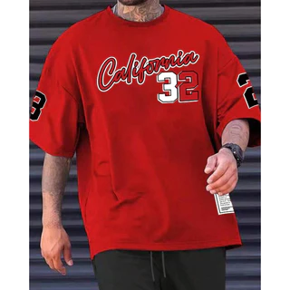 Camiseta Americana Oversized Gringa Verão Solto Larga Estilo Versátil