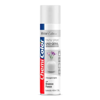 TINTA SPRAY 400ML USO GERAL BRANCO FOSCO CHEMICOLOR