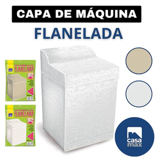 Capa Máquina De Lavar Flanelada C/Tampa Reforçada Todos os Tamanhos