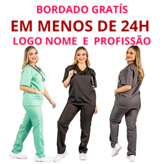 Conjunto Pijama Cirúrgico Scrub Feminino Original Rose Carcelin! Ideal para enfermeiros, medicos, esteticista!