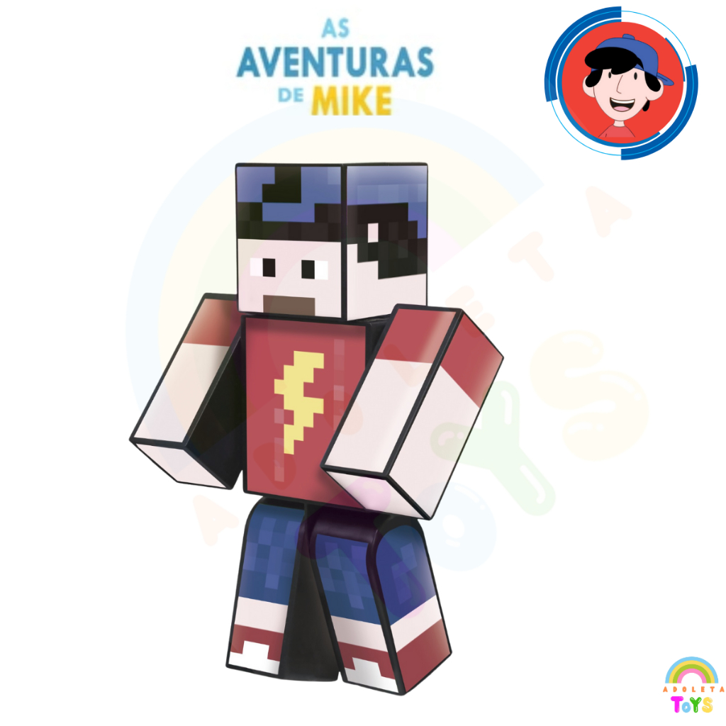 Boneco As Aventuras de Mike 25 cm Minecraft Original | Shopee Brasil