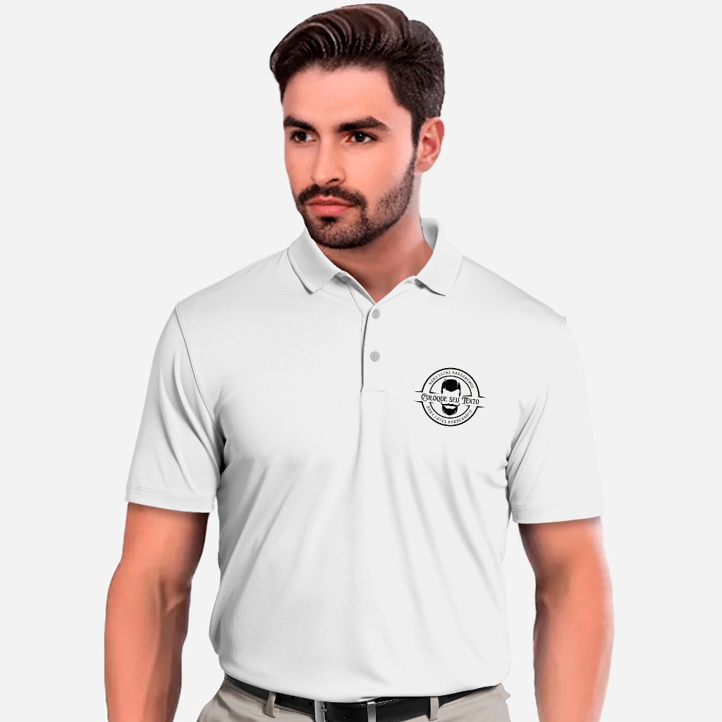 Camisa Polo Masculina com Logo Estampado no Peito Uniforme Profissional