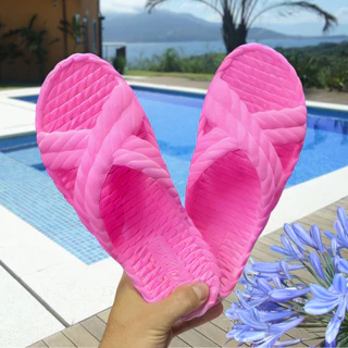 Chinelo Sandália de Dedo Tranca modelo novo Feminino Nuvem em EVA Ortopédico Muito Leve Macio