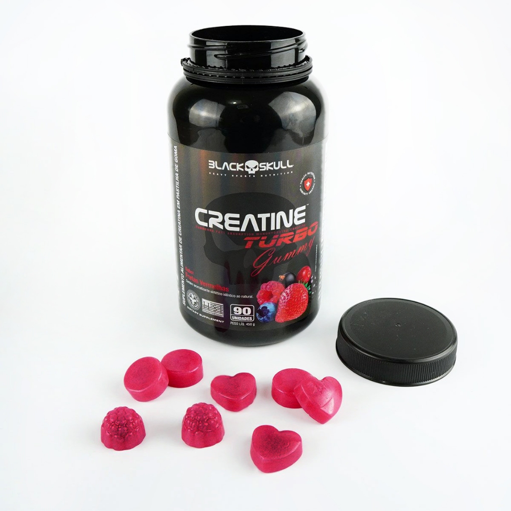 Creatina Gummy Black Skull - 90 gomas