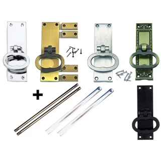 KIT combo conjunto Cremona Lisa Isero Fechadura Para Porta e janela mais 2 varetas hastes