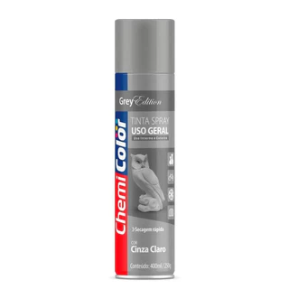 TINTA SPRAY 400ML USO GERAL CINZA CLARO CHEMICOLOR