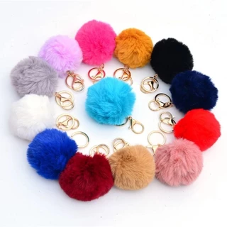 Kit 12 Chaveiro Pompom de Pelúcia Macio Para Pendurar Bolsas, Mochilas, Chave De Casa, Do Carro 8 cm promoção em Oferta na Shopee