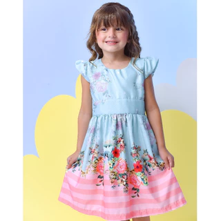Vestido Infantil Floral Moda Feminina Festa