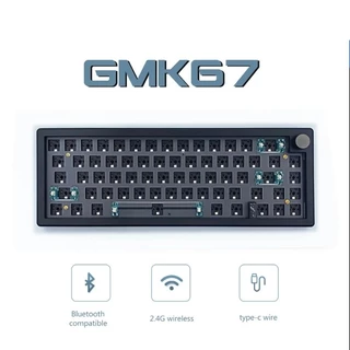 Teclado sem fio GMK67 Branco bluetooth, 2.4ghz, UBS