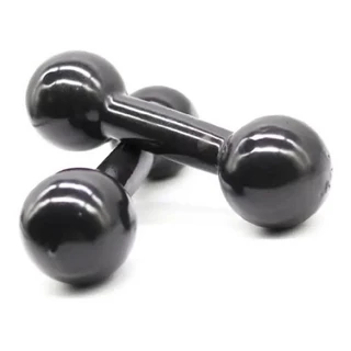 Halter Redondo Emborrachado 1kg Peso Academia Treino Preto