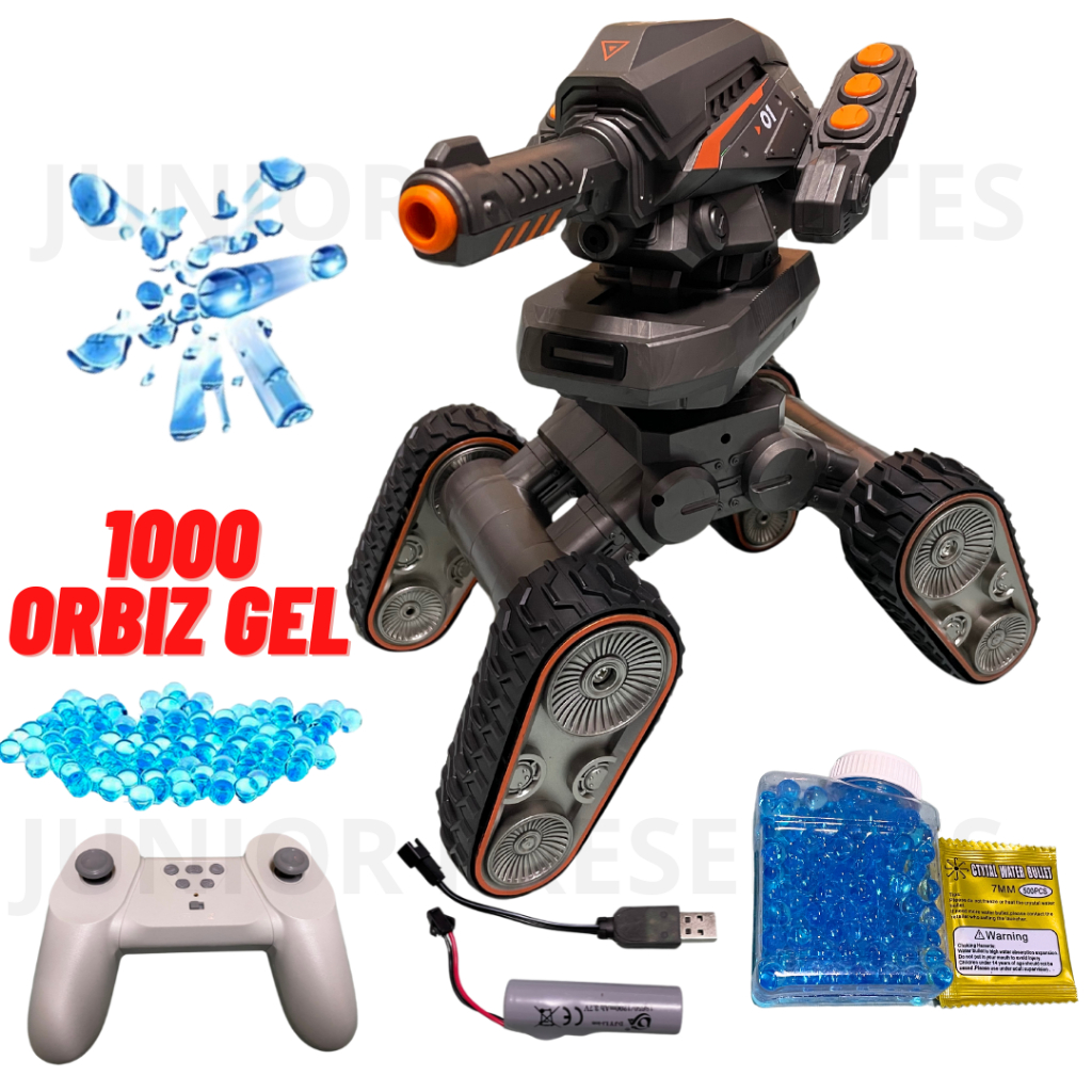 Robô de Controle Remoto Atira Bolinha de Gel + 2500 bolinhas