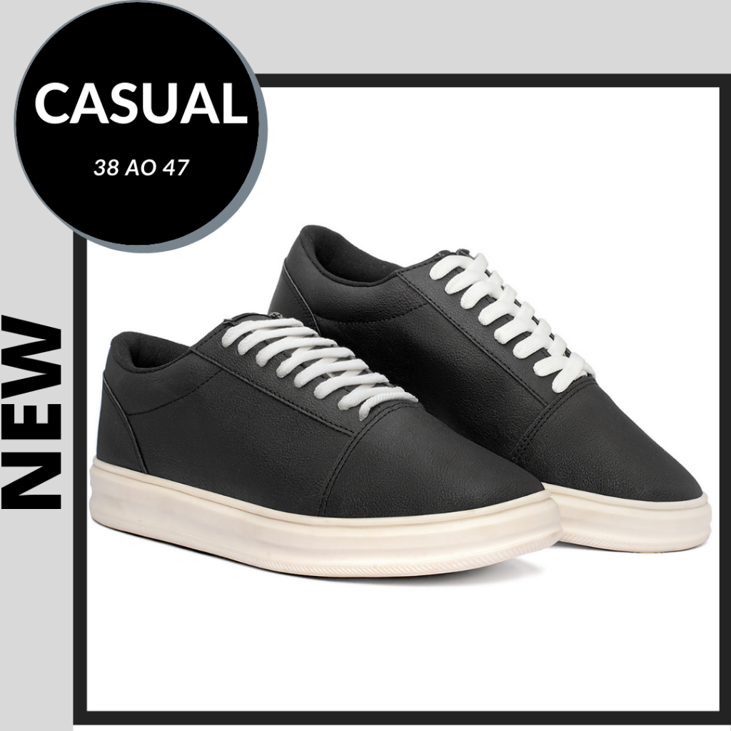 Sapato Masculino Tênis Casual Despojado Numeração Especial 38 ao 47