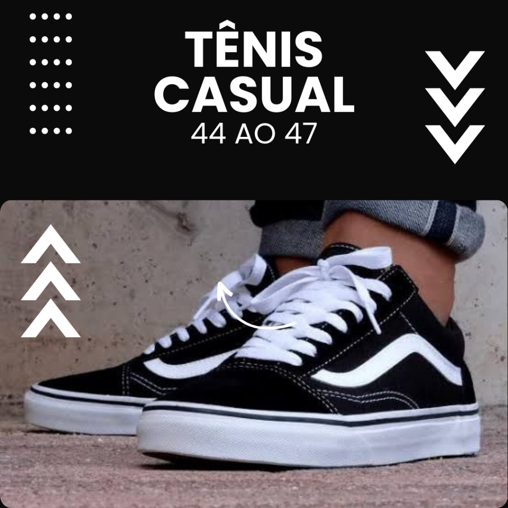 Tênis Casual Masculino Para Academia 44 45 46 47