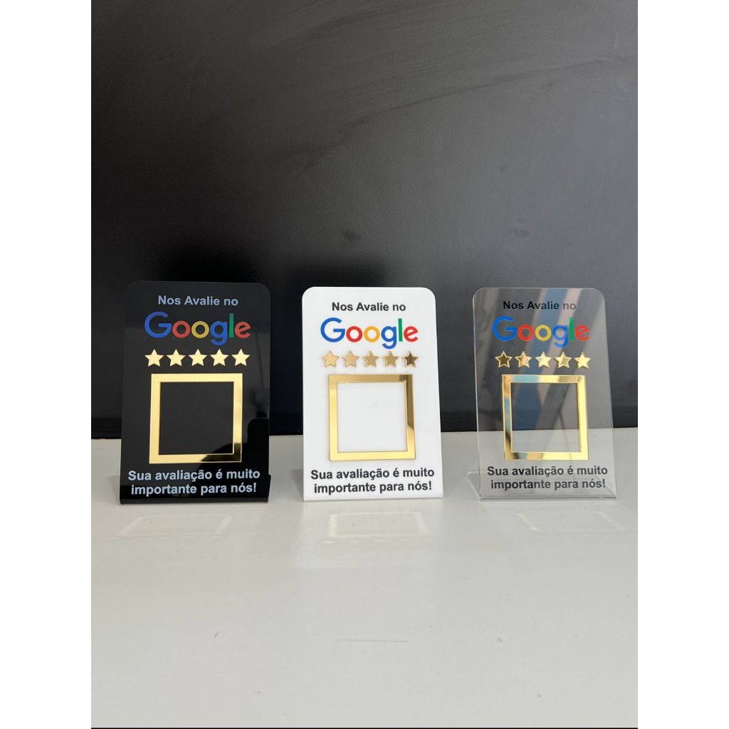 Display / Placa de Balcão para Google Avaliação