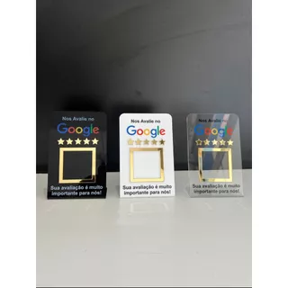 Display / Placa de Balcão para Google Avaliação