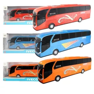 Brinquedo Ônibus de Viagem Iveco Rodoviária Sortido Infantil Usual p/ Bebes Crianças Meninos Dia das Crianças Aniversário Viagens