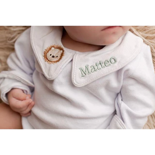 BODY BEBÊ PERSONALIZADO para Saída Maternidade Menino e Menina 100% Algodão Bordado