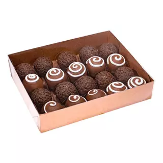 Caixa Kraft 20x4cm Para 20 Brigadeiros (Ideal Para Doces Gourmet e Docinhos) Ideia 4666