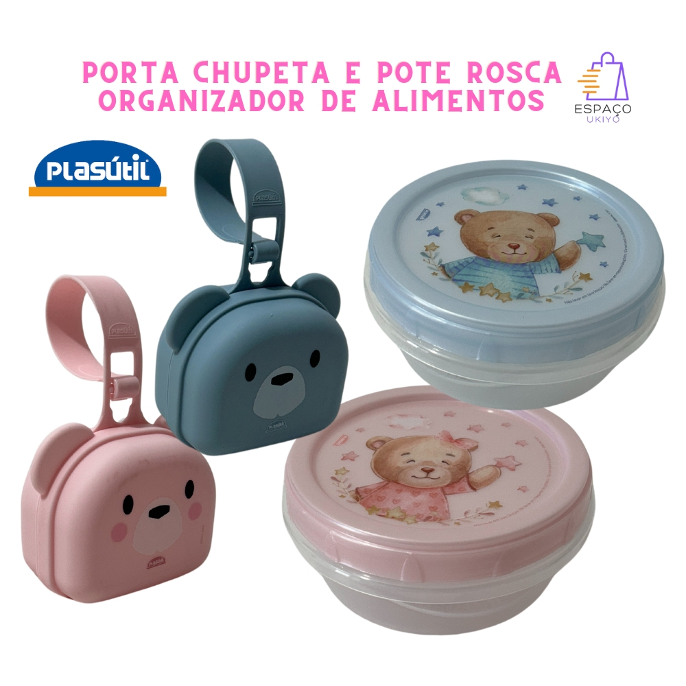 Porta Chupeta Bico Pote Rosca Organizador Alimento Bebê | Shopee Brasil