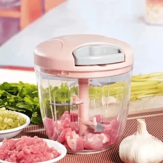 Processador De Alimentos Manual 900ML Com 5 Lâminas Triturador Colorido Fatie E Triture em Oferta na Shopee