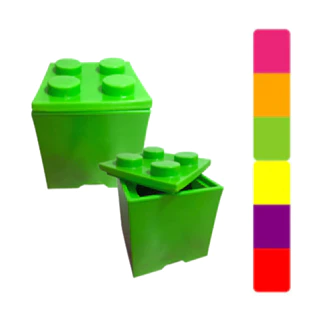 Baú Organizador Infantil Colorido para Playgrounds e Espaços Kids Caixa Lego - Valentina Brinquedos
