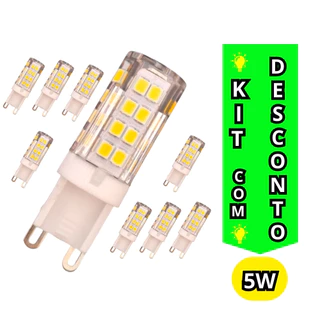 Kit Lampada Led Halopin G9 5W Bivolt para Lustre e Arandelas