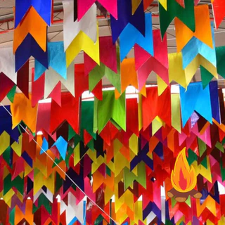 50~200 Metros Banderinha Festa Junina Plastico Impermeavél Externo