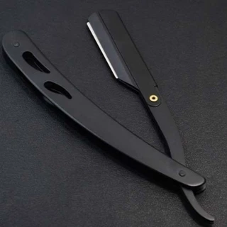 Navalha de Aço Navalhete Preta Navalhete Profissional Aço Inox Preto C/5 Lâminas Navalha Preta Inox