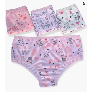 Kit 10 Calcinha Infantil menina Lindas estampas sortidas com Forro 100% algodão