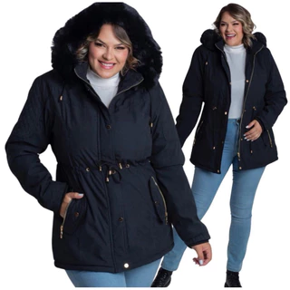 Jaqueta Parka Plus Size Casaco Peluciado Blusa Frio