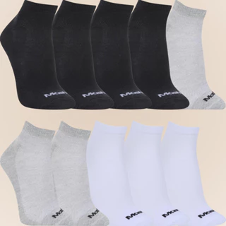 Kit Com 10 Pares de Meias Mash Sport em Algodão Cano Curto Unissex Original