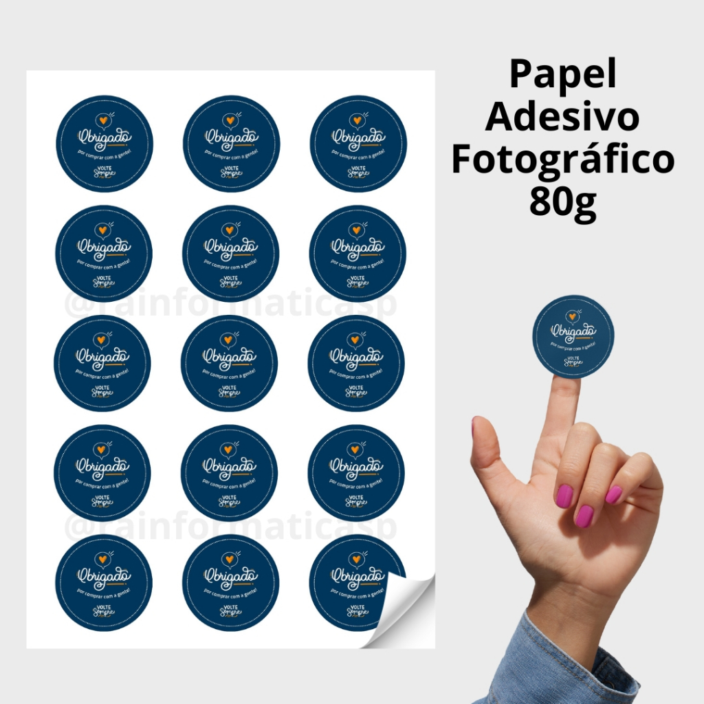 Adesivos Personalizados - Papel Adesivo Fotográfico 80g | Shopee Brasil