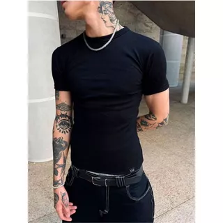 Camisa Masculina Canelada Americana Blusa Americana Masculina Camisa Slim Americana Slim