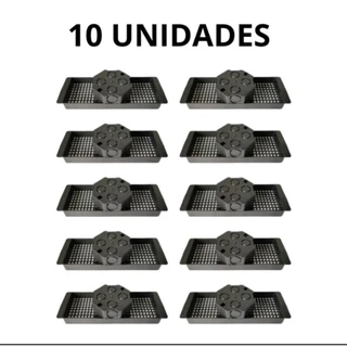 10 CAIXA DE LUZ PARA TETO COM SUPORTE LAJE 30CM ( PRETA)
