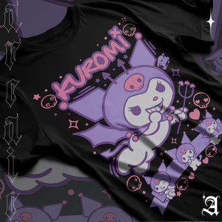 Camisa Básica Camiseta Kuromi Onegay My Melody Cartoon Cute Teen Unissex - Arcaic