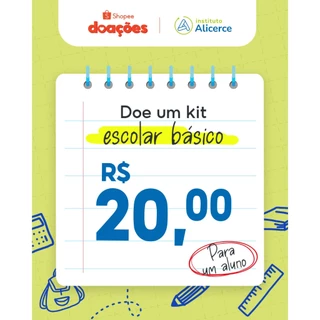 Doe um kit escolar básico