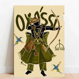 Quadro Oxossi Orixá Umbanda Candomblé Decorativo Oxalá Com Moldura (22)