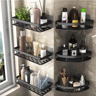 Suporte De Shampoo Com Adesivo Prateleiras Para Banheiro Preto