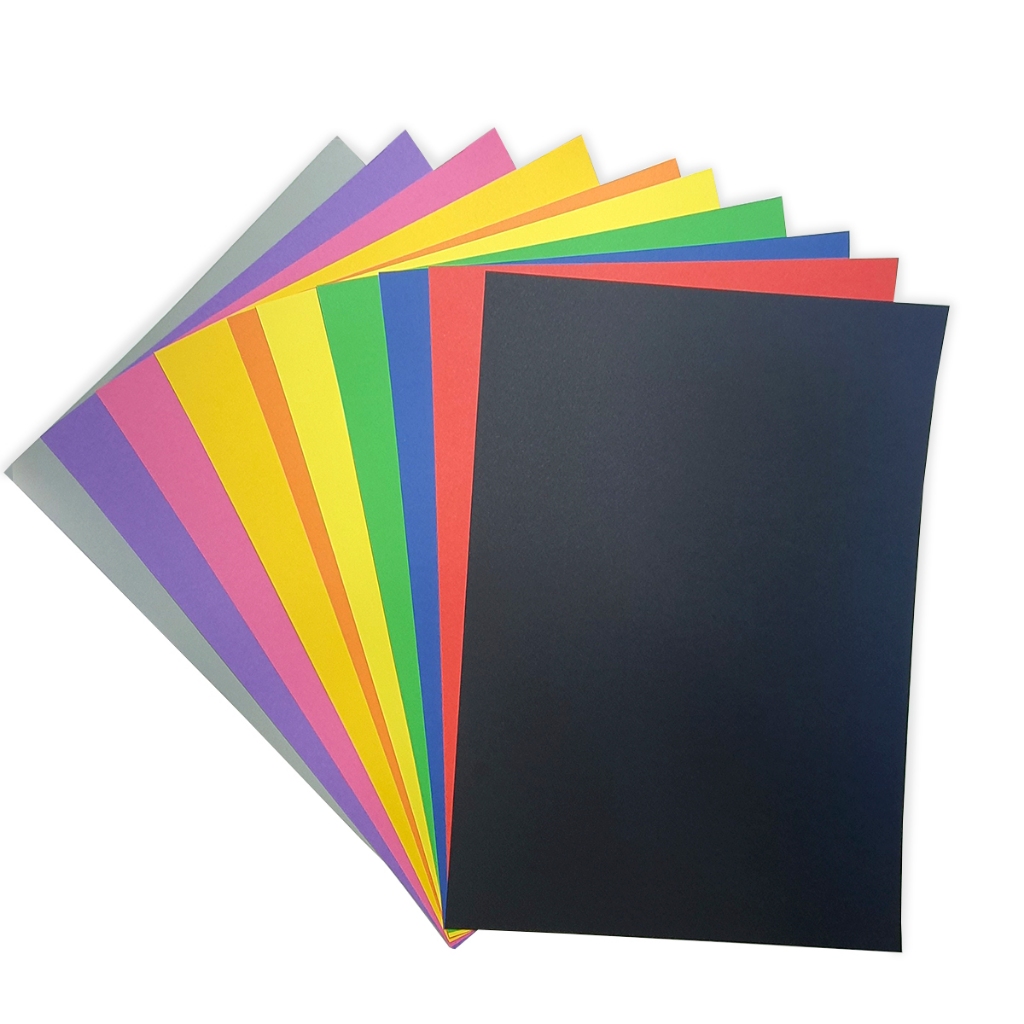 Papel Color Plus 120g 50 Folhas A4 Kit com 10 Cores Diferentes Master ...