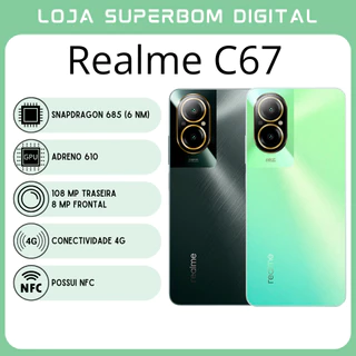 Realme C67 4G (Versão Global) | Câmera de 108MP, Processador Snapdragon 685 (6 nm), GPU Adreno 610 (NOVO/LACRADO)