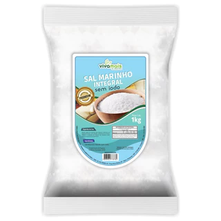 Sal Marinho Integral Sem iodo 1kg /Vivamais Alimentos